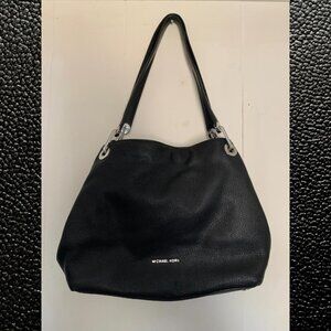 Michael Kors pebbled black genuine leather handbag purse